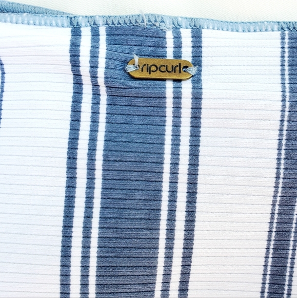 NWOT Ripcurl Women's Bikini Bottom Blue White Stripe Cheeky Coverage - Picture 5 of 11